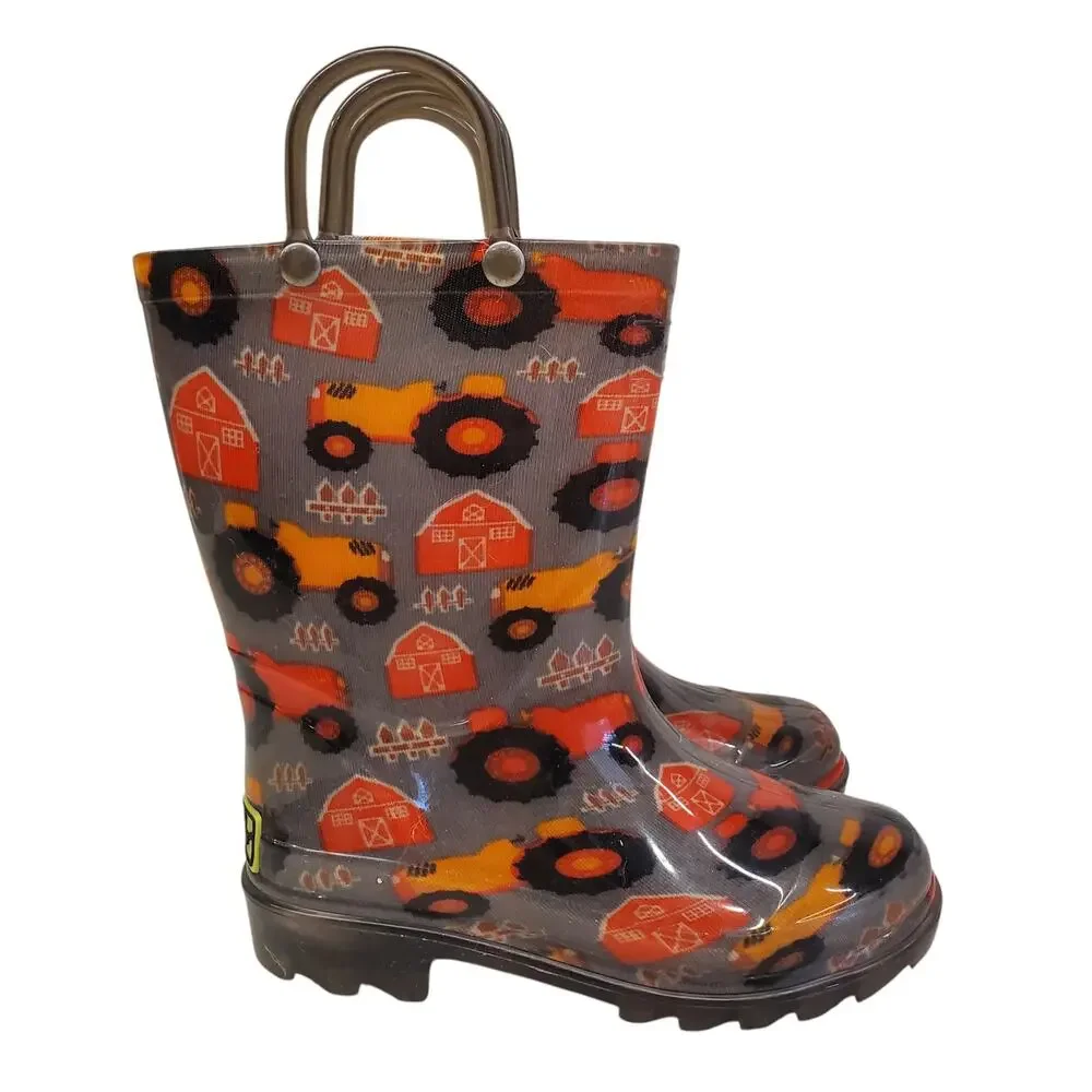 Western Chief Tractor Rain Boots Light Up Heels Size 9/10 Farm Boots
